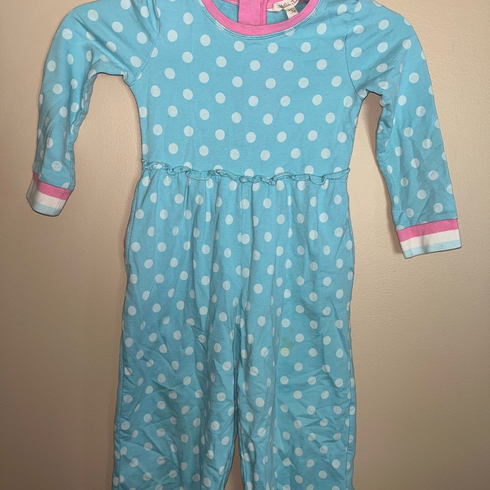 Matilda Jane Blue Polkadot Romper Size 4